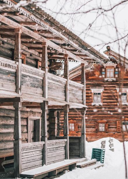 Новогородняя сказка в русской деревне Мандроги